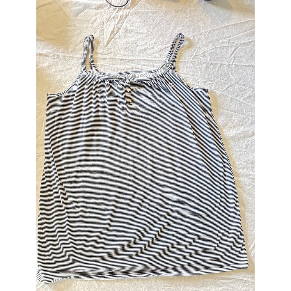 Lauren Ralph Lauren Blue White Striped Tank Top Women’s XL Sleeveless Casual